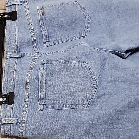 Michael Kors Womens‎ 12 Lightwash Jeans Straight Leg Ankle Cuffed Denim Casual - Picture 8 of 9